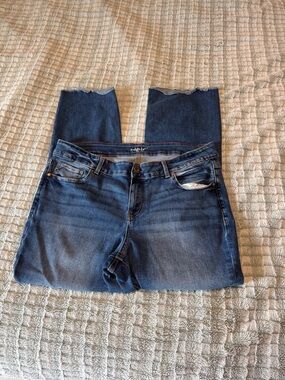 Women's Dark Blue Stretch Jeans - Unbranded